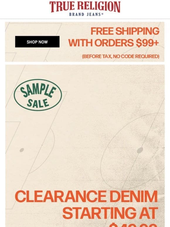 $49.99 DENIM SAMPLE SALE