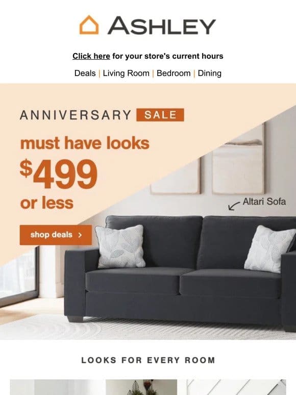 $499 or Less Must-Haves during our Anniversary Sale!