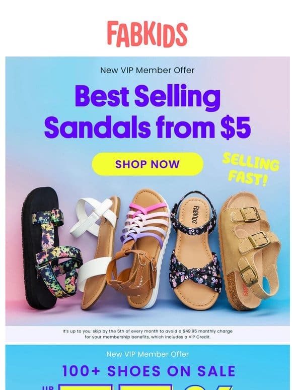$5 Sandals are Selling FAST