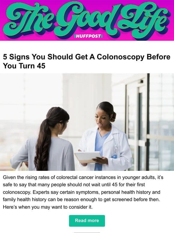 5 signs you should get a colonoscopy before you turn 45