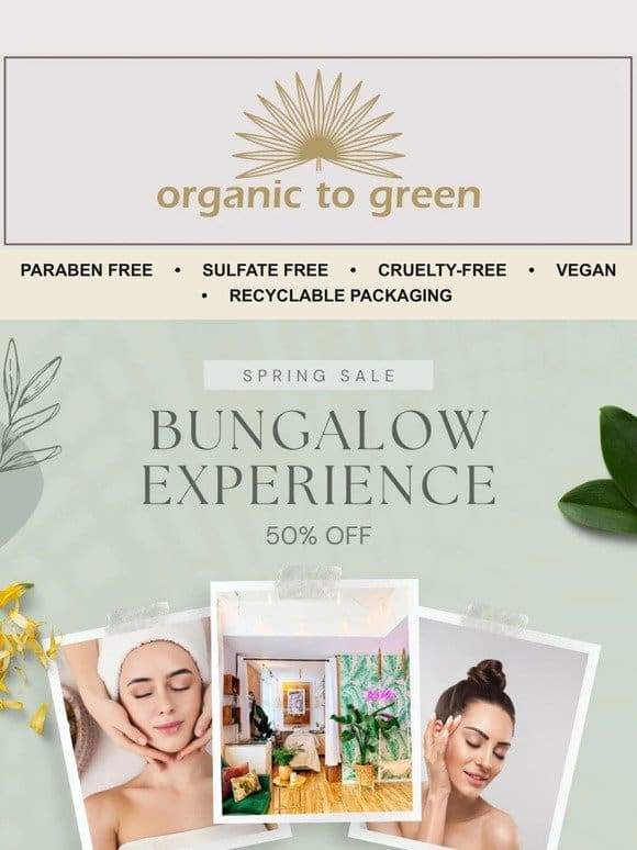 50% OFF on Bungalow Experience ✨