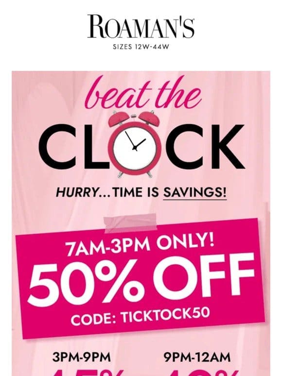 50% OFF ⏰ 50% OFF ⏰ 50% OFF ⏰