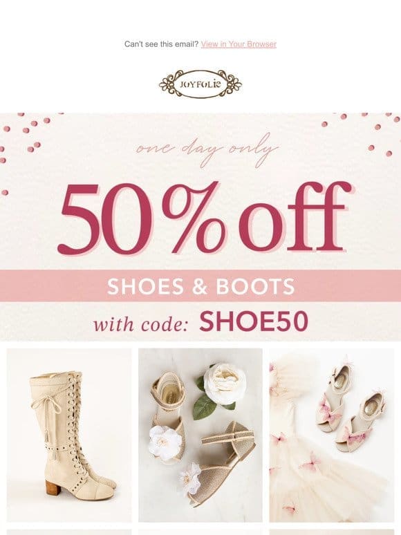 50% Off Shoes You Will Love