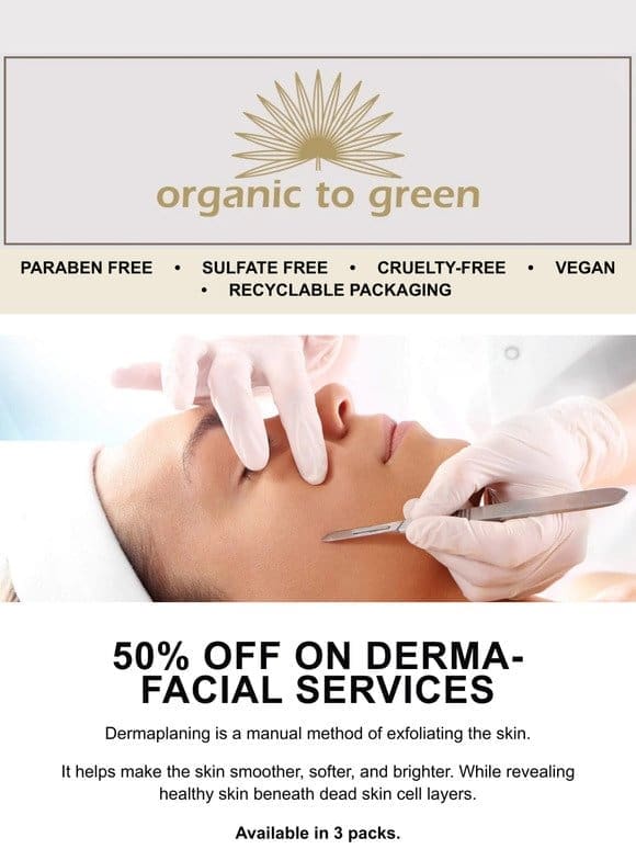 50% off on Derma-Facial ✨