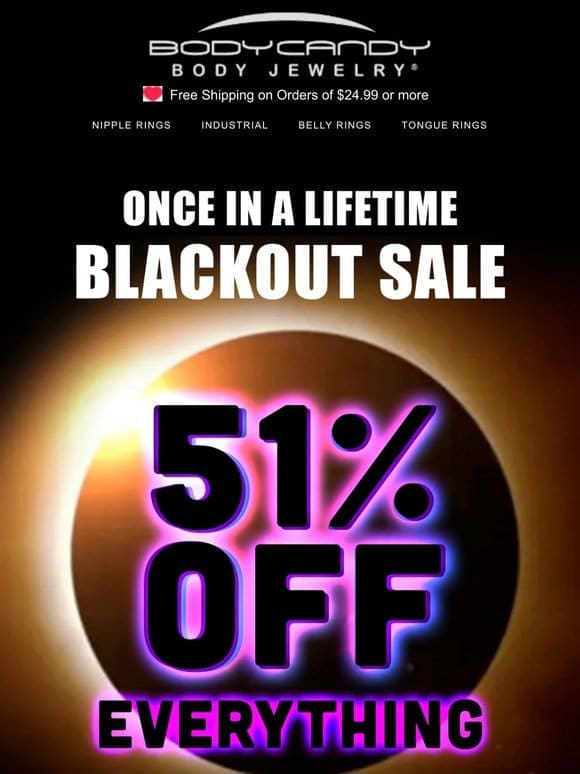 51% OFF ⚫ BlackOUT Sale