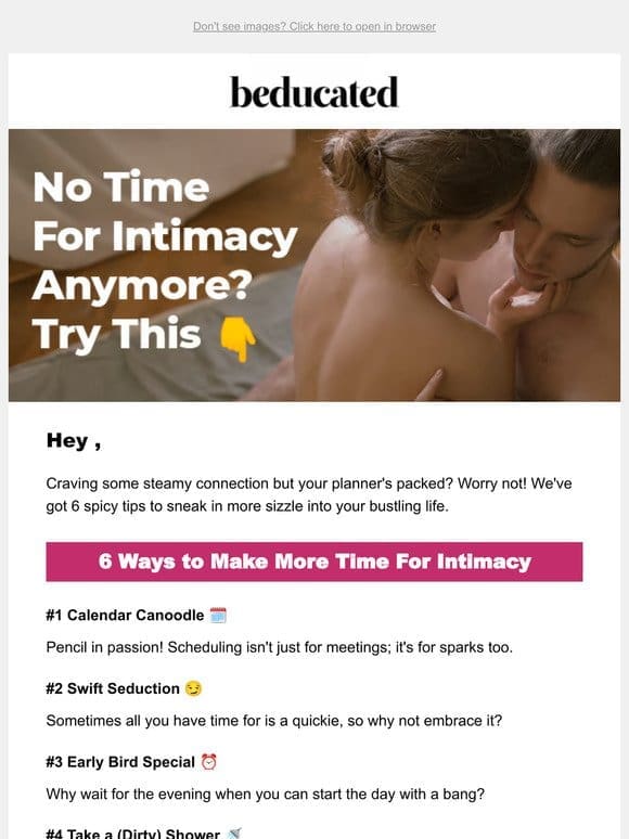 6 Ways To Make Time For Intimacy ✨