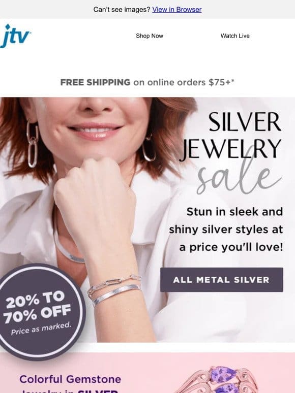 60% OFF SILVER JEWELRY!