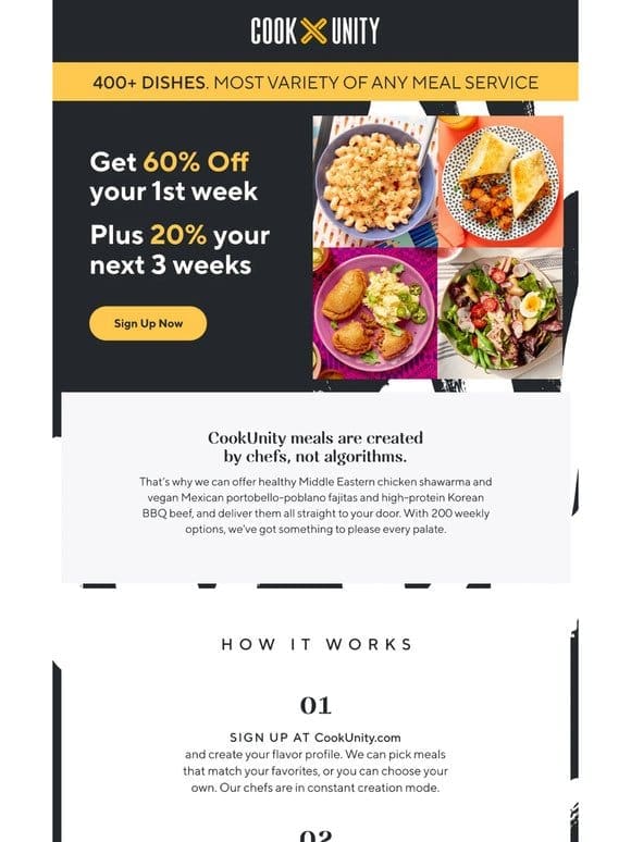 60% off 400+ Dishes