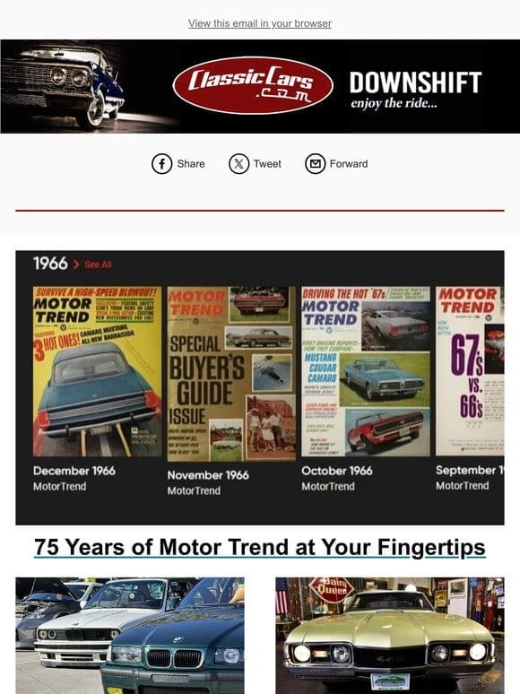 75 Years of Motor Trend at Your Fingertips