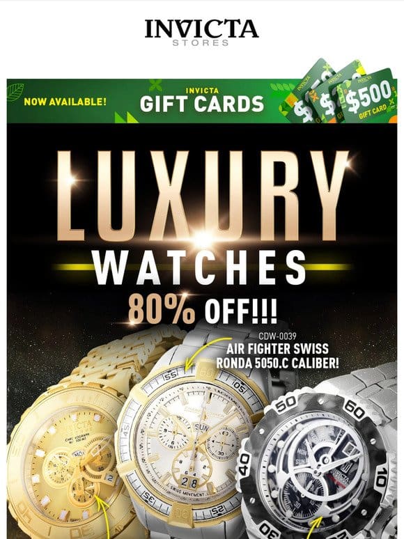 80% OFF Invicta Luxury Watches ❗️