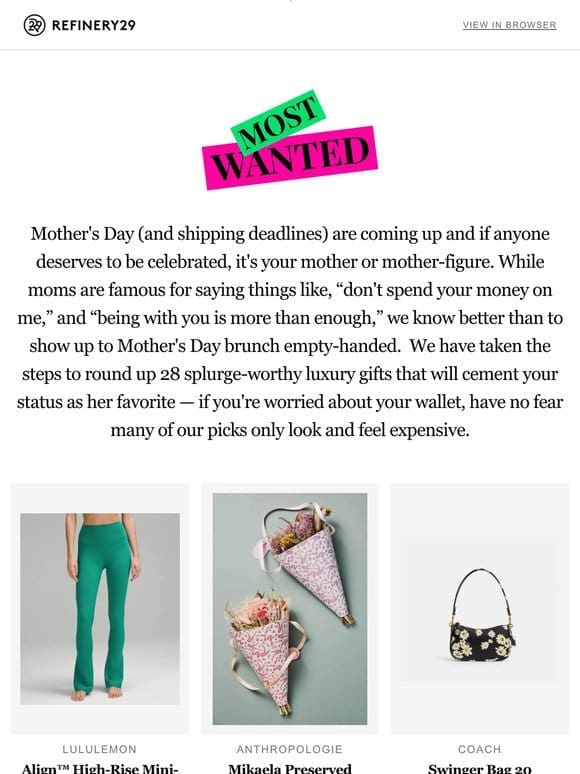 9 luxury Mother’s Day gifts that will make mom feel like a million bucks