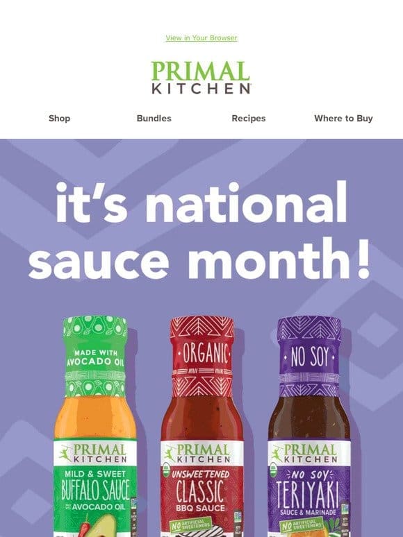A whole month of sauce?!?