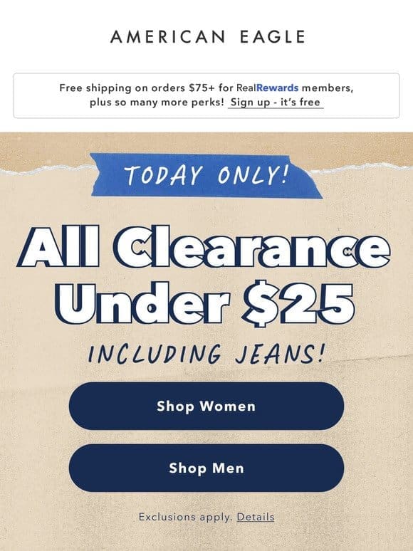 ALL CLEARANCE UNDER $25     including jeans!!!!