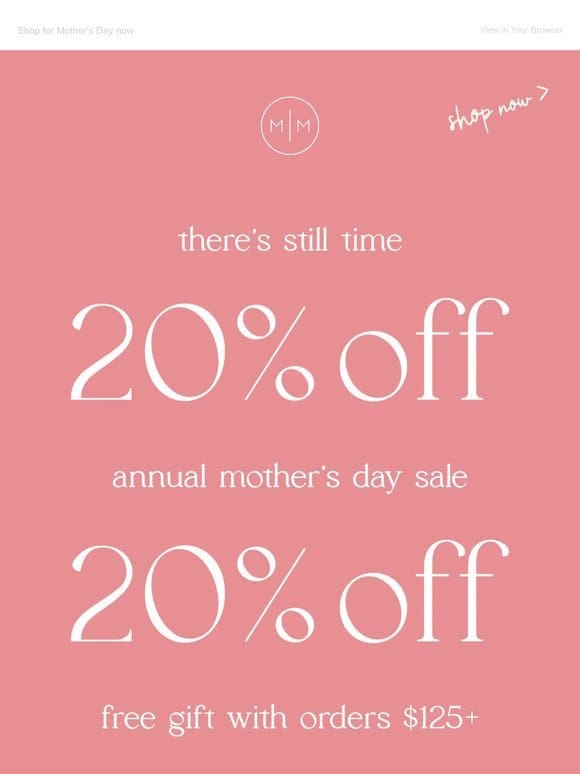 ALMOST GONE: 20% off sitewide  ‍♀️