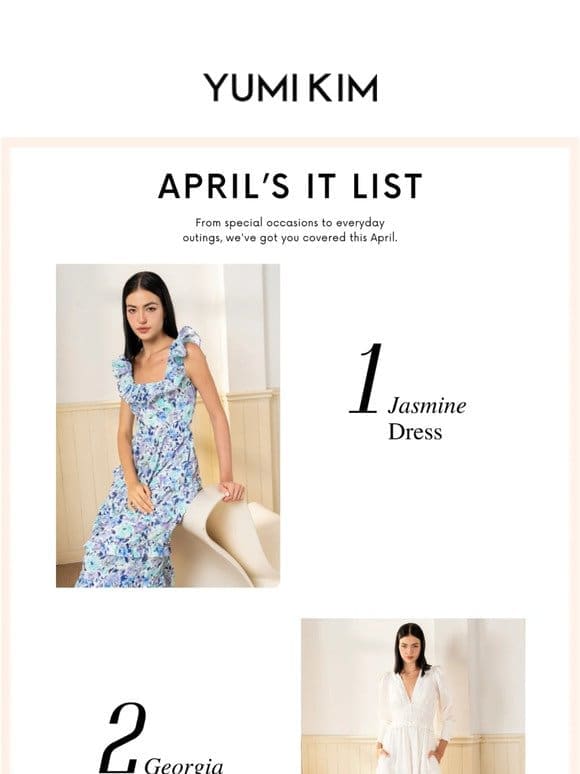 APRIL’S IT LIST IS HERE!