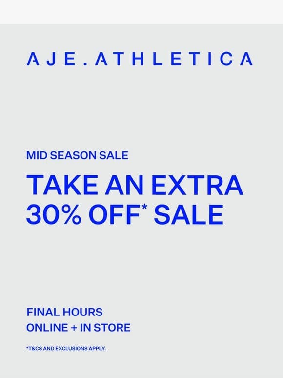 ATTN: Mid Season Sale Final Hours