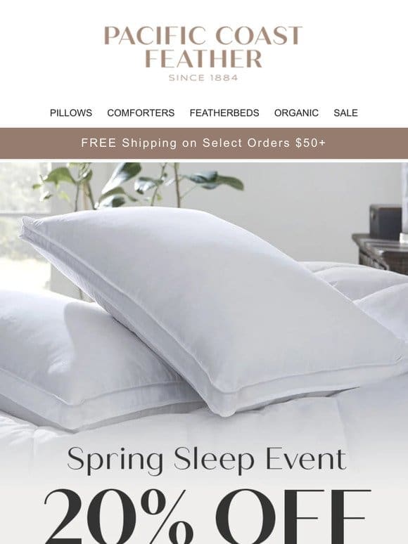 Achieve Your Best Night’s Sleep With 20% OFF Sitewide