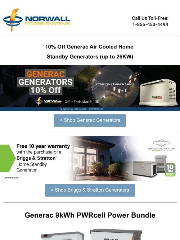 Act Now: Generac’s 10% Off Sale – Ends March 13th!