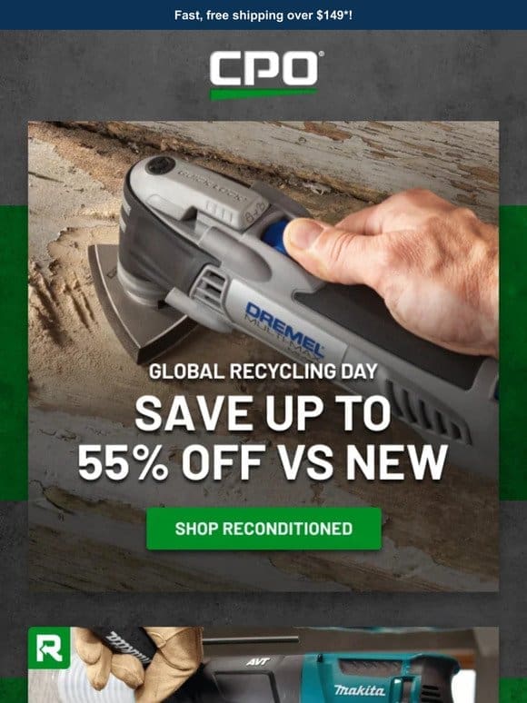Act Now: Up to 55% Off vs New on Global Recycling Day!