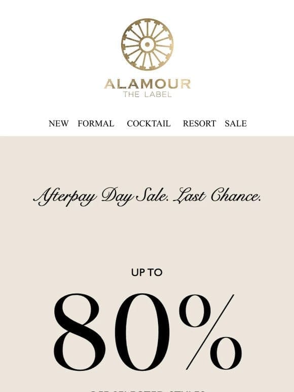 Afterpay Day Sale   Last Chance