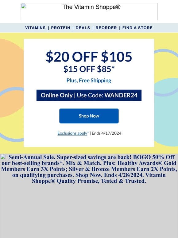 Almost missed it: up to $20 off