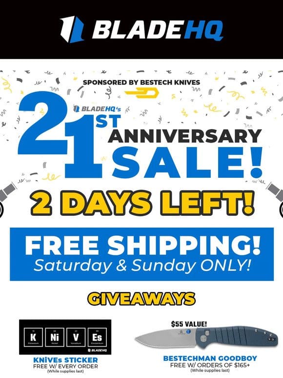 Anniversary sale ends soon! Get FREE shipping today and tomorrow!