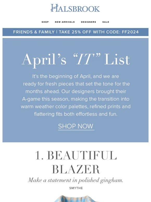 April’s “It” List | 25% Off!