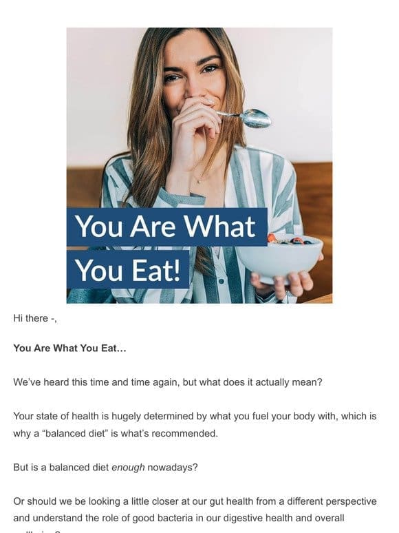 Are YOU what you eat?