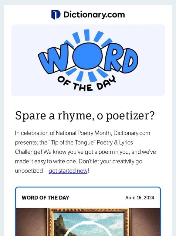 Are You Prone To “Poetize”? (Today’s Your Day!)
