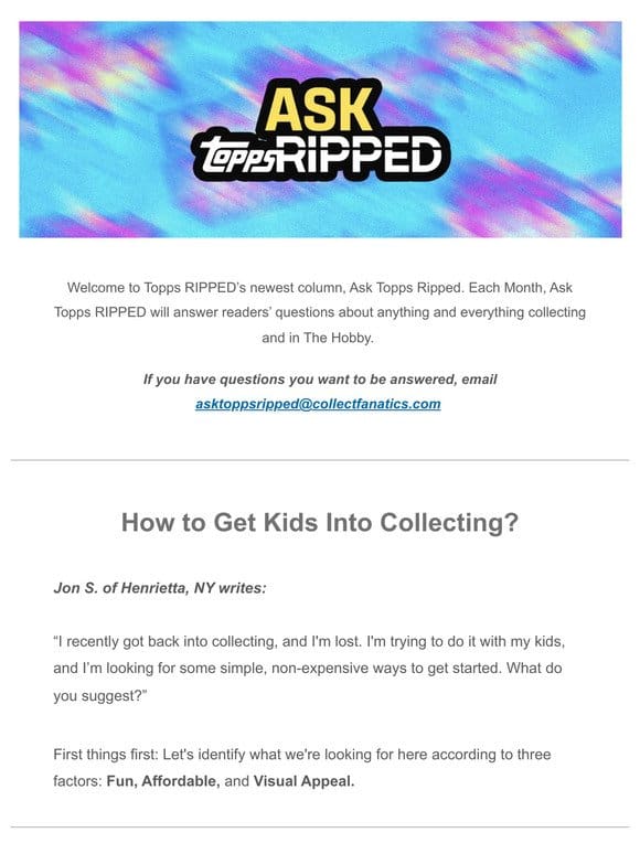 Ask Topps RIPPED – Collector Advice