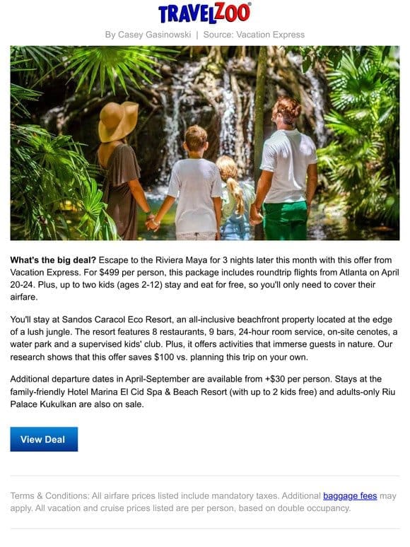 Atlanta to Riviera Maya: all-inclusive trip for $499