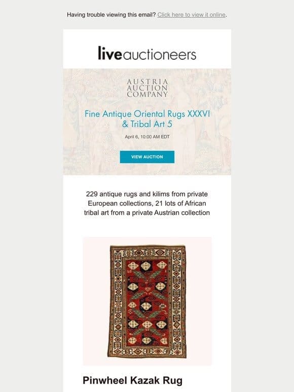 Austria Auction Company | Fine Antique Oriental Rugs XXXVI & Tribal Art 5