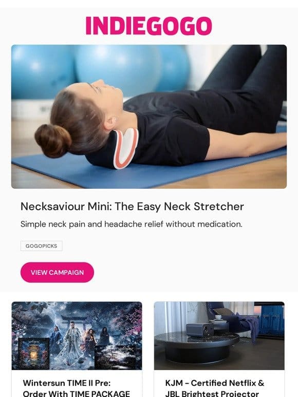 Award-winning neck pain relief