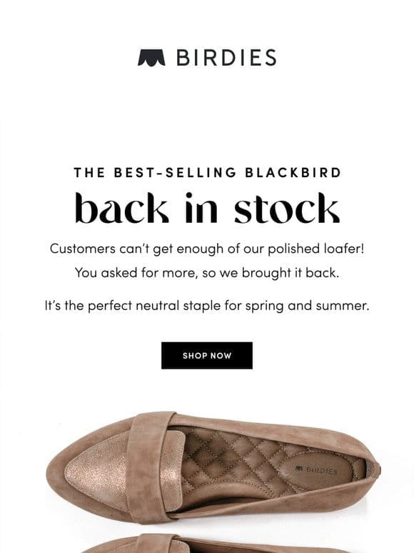 BACK. IN. STOCK. Our shimmering loafer! ✨