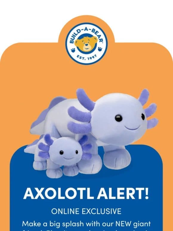 BIG News: Giant Lavender Axolotl Now Online!