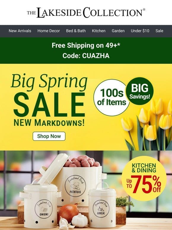BIG SPRING SALE | Up to 75% Off Kitchen & Dining!