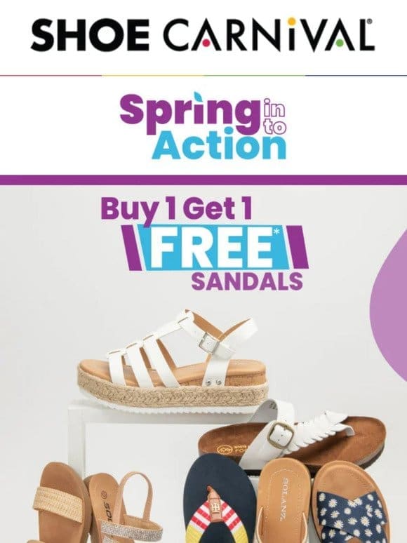 BOGO Free Sandals = A summer staple