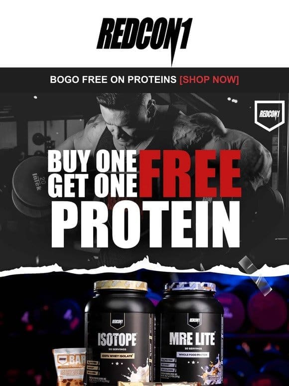 BOGO Free on Proteins  Plus， exclusive Coach Prime merch