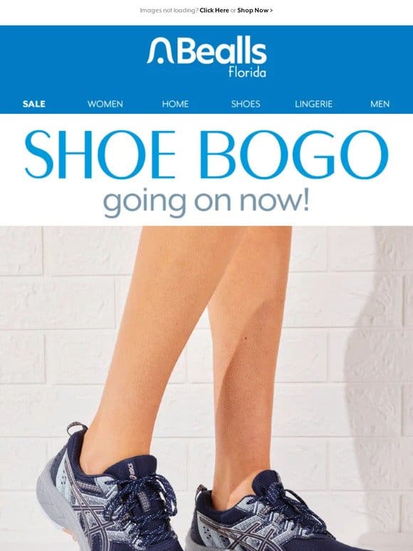 BOGO Shoes， going on now