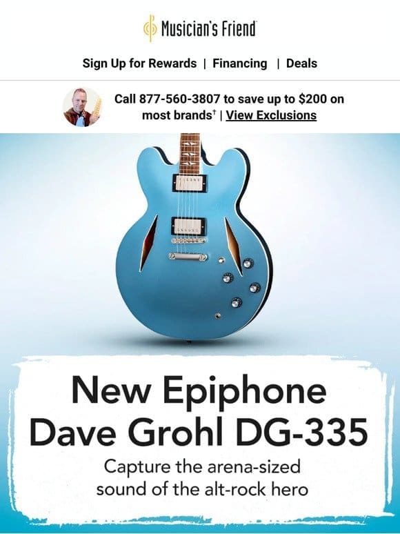 Back In Stock: Epiphone Dave Grohl DG-335