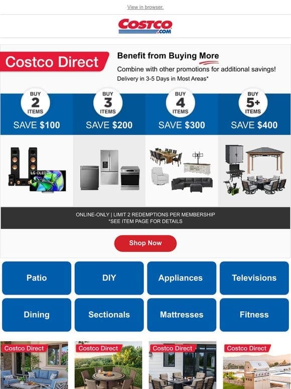 Benefit from Buying More with Costco Direct!