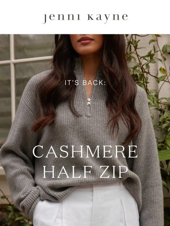 Big News: Cashmere Half Zips Are Back