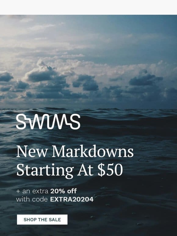 Big News: Take an extra 20% off markdowns
