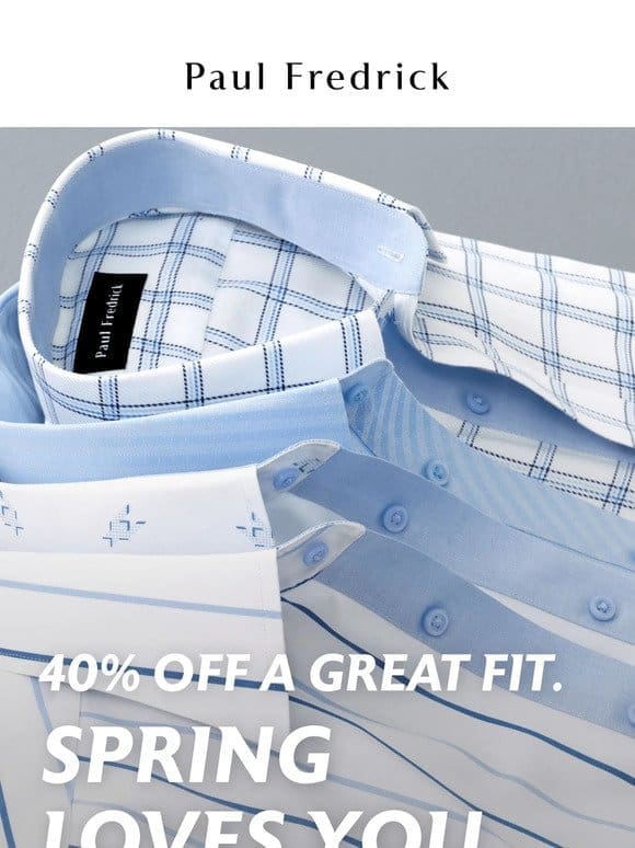 Big Spring Sale: 40% off a great-fitting shirt.