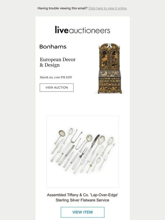 Bonhams | European Decor & Design | Spring Home & Interiors