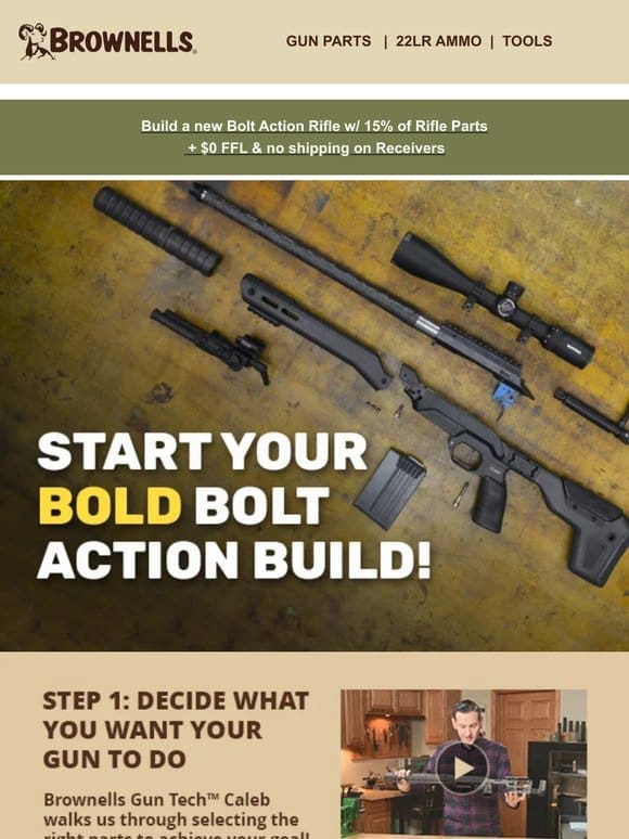 Build your custom bolt rifle right， every time!