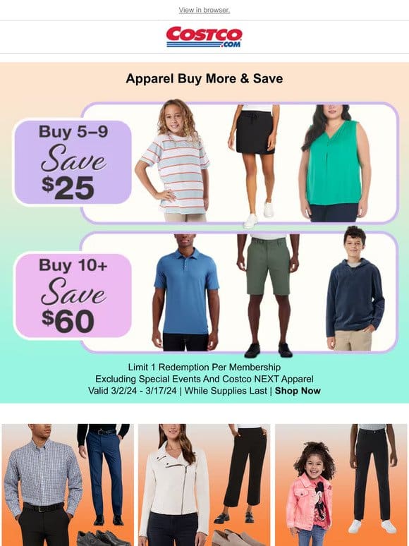 Buy More， SAVE MORE on Spring Apparel for All!