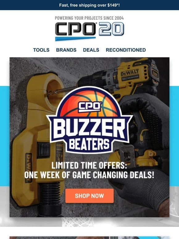 Buzzer Beater Deals Are Here – Save Big on DEWALT Now!