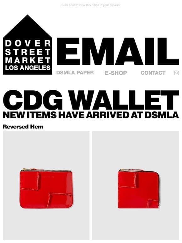 CDG Wallet new items have arrived at Dover Street Market Los Angeles. In-store and online