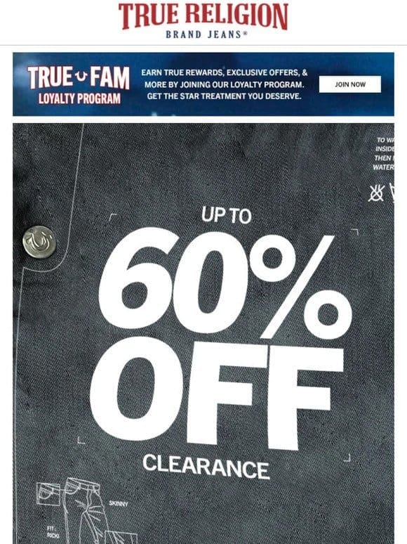 CLEARANCE STYLES 60% OFF*